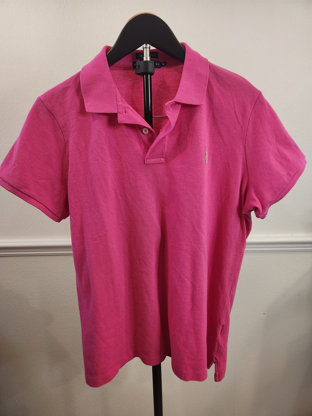 Ralph Lauren "The Skinny Polo" — Hot Pink — Size XL